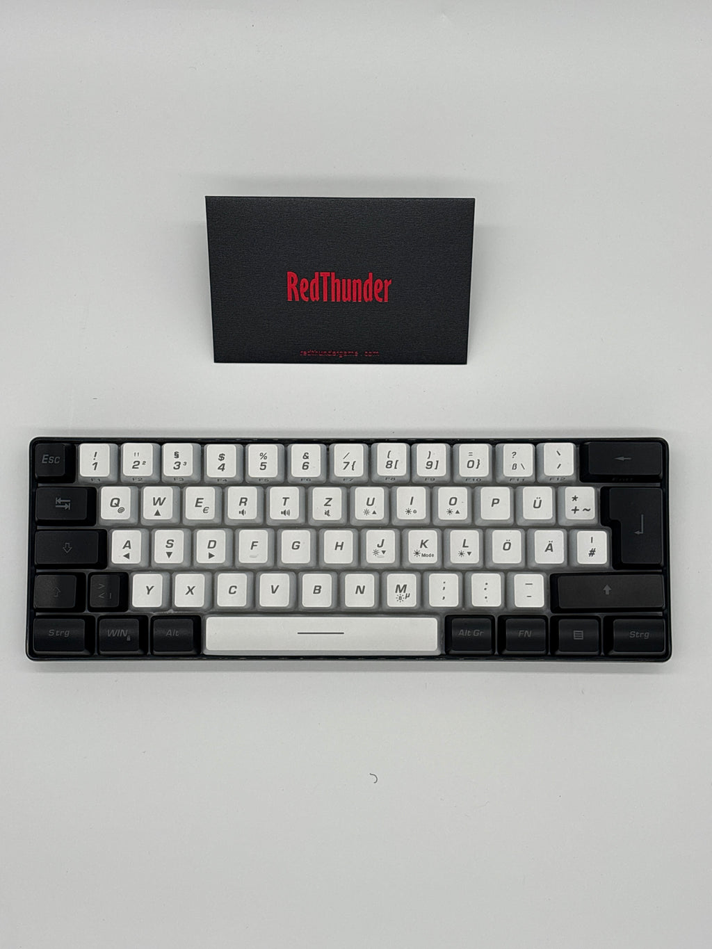 RedThunder Tastatur & Maus Set Schwarz/Weiß – QWERTY DE
