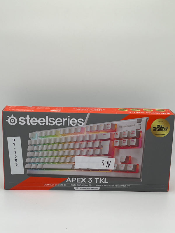 SteelSeries Apex 3 TKL – RGB Gaming-Tastatur, Tenkeyless, Weiß