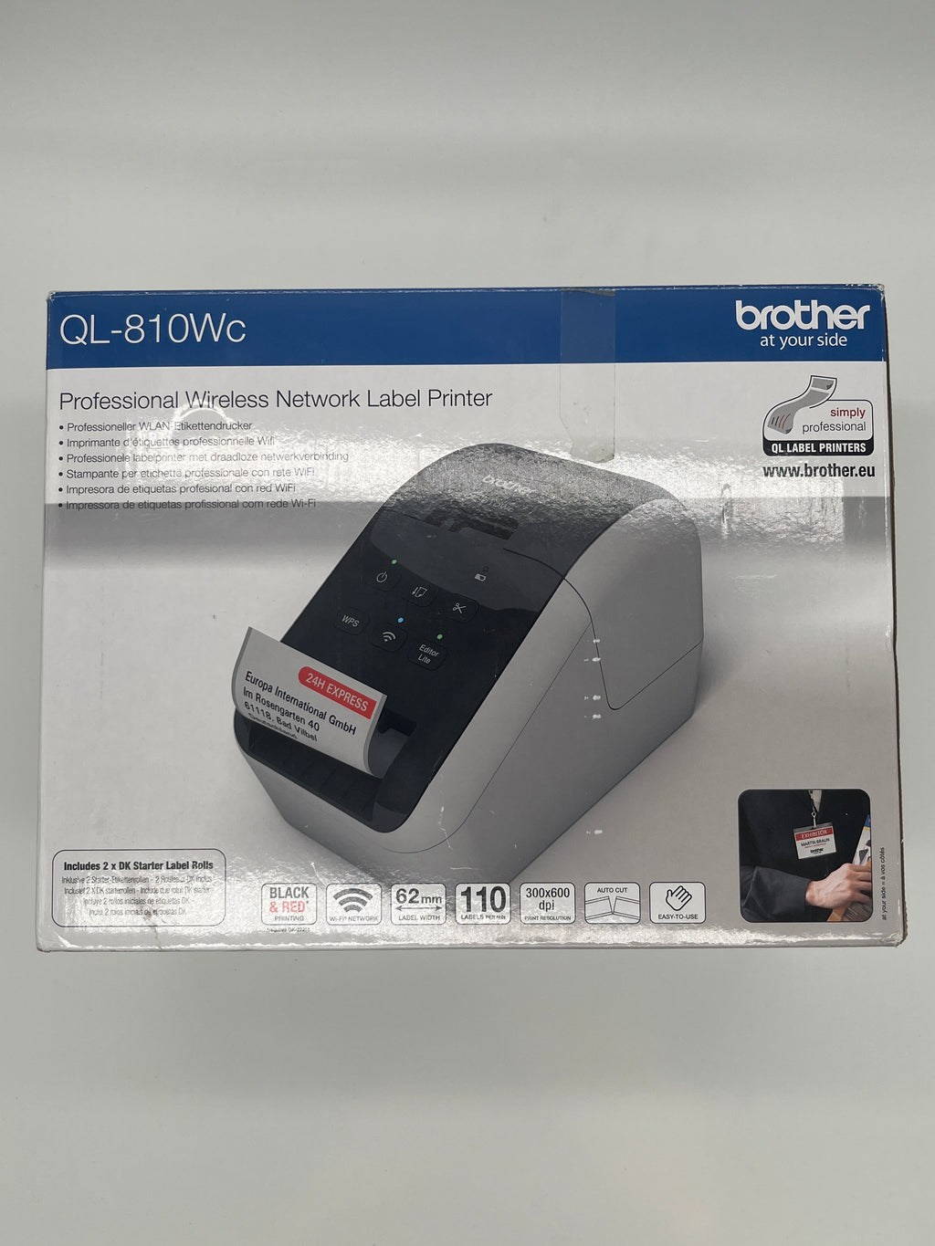 Brother QL-810WC Labeldrucker – Schwarz/Weiß, WLAN