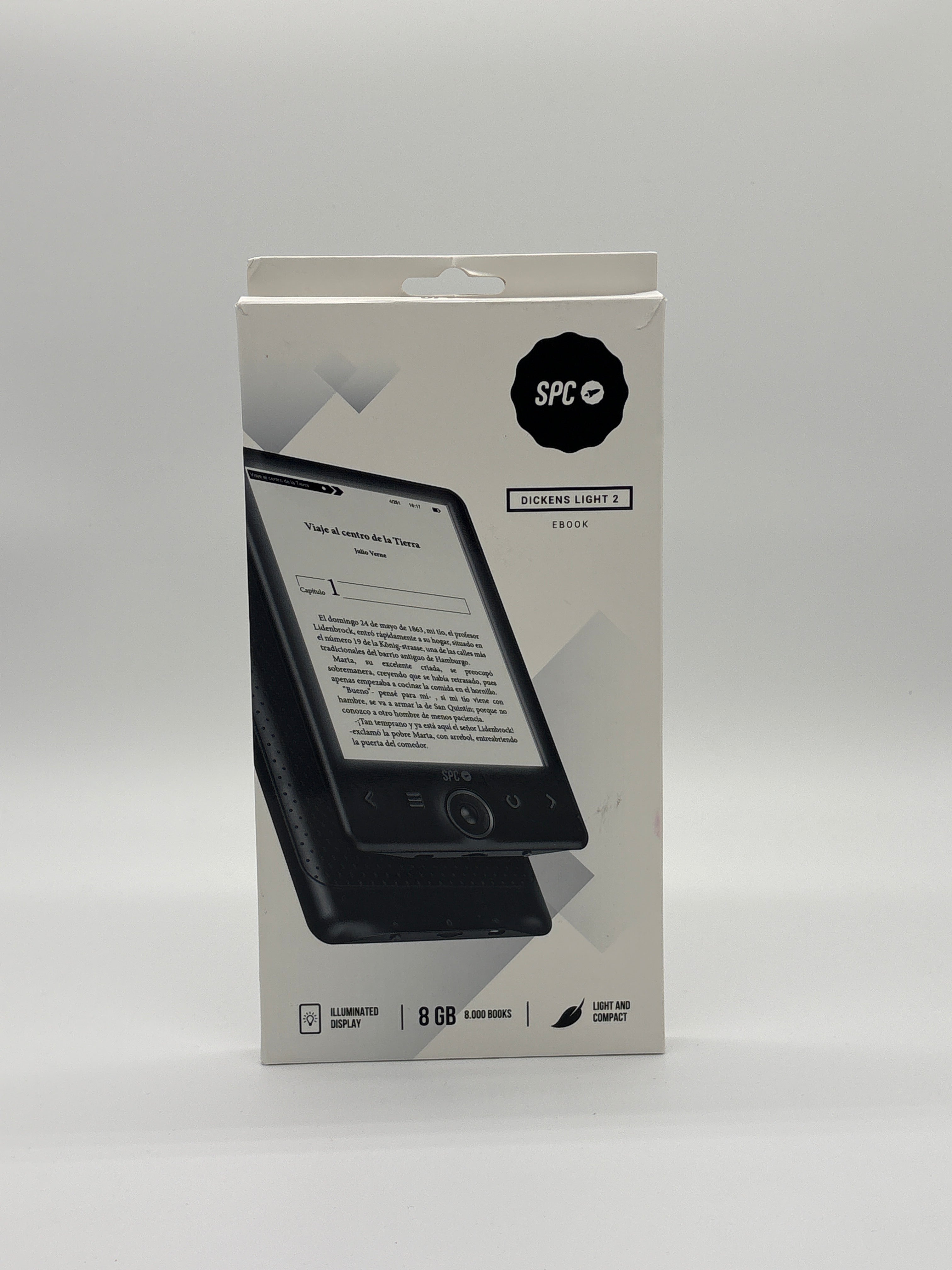 SPC Dickens Light 2 – E-Reader 6" | Frontbeleuchtung | 6 Helligkeitsstufen | Schwarz