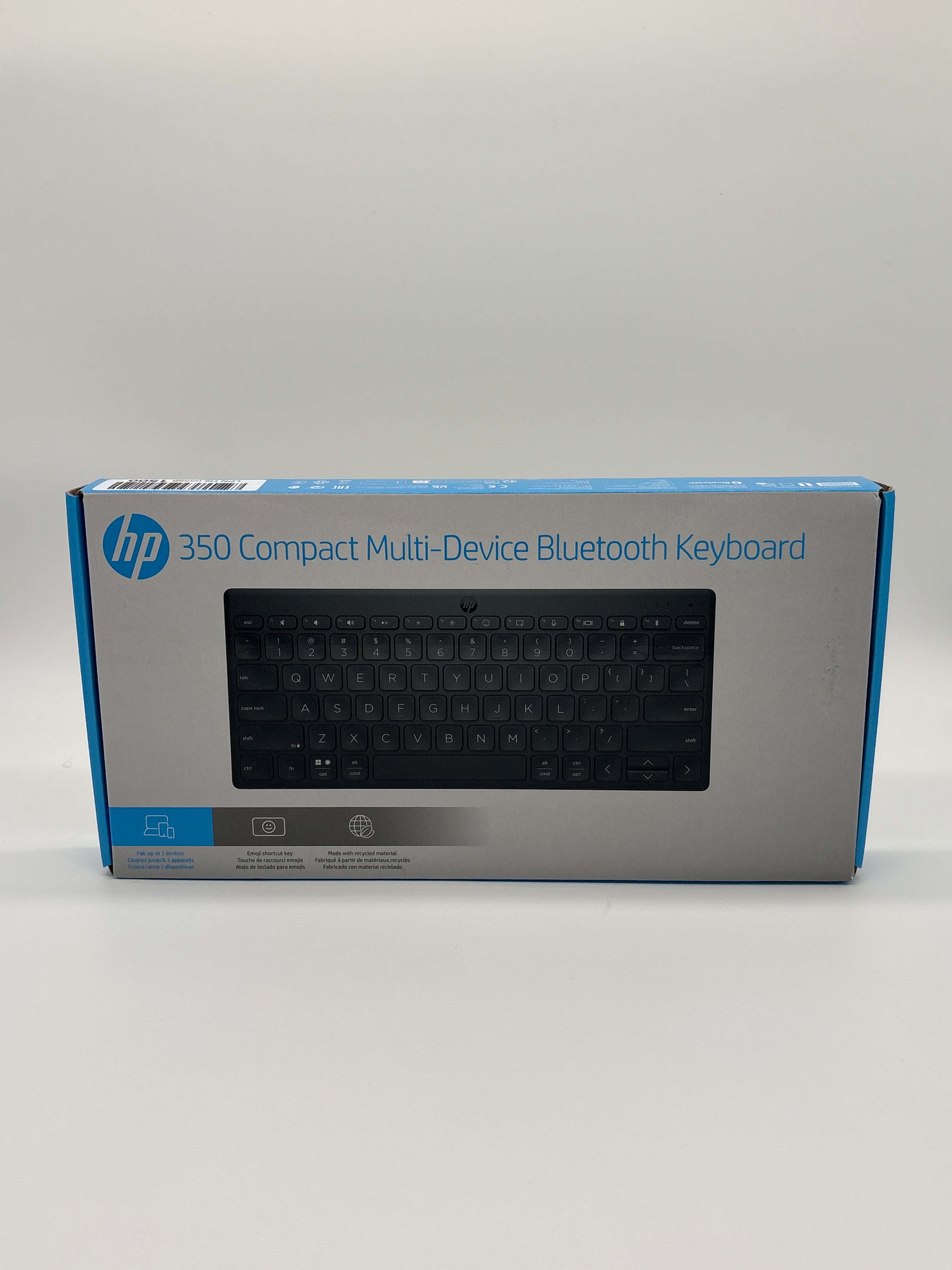 HP 350 Kabellose Bluetooth-Tastatur – Mehrgeräte, QWERTZ, Schwarz
