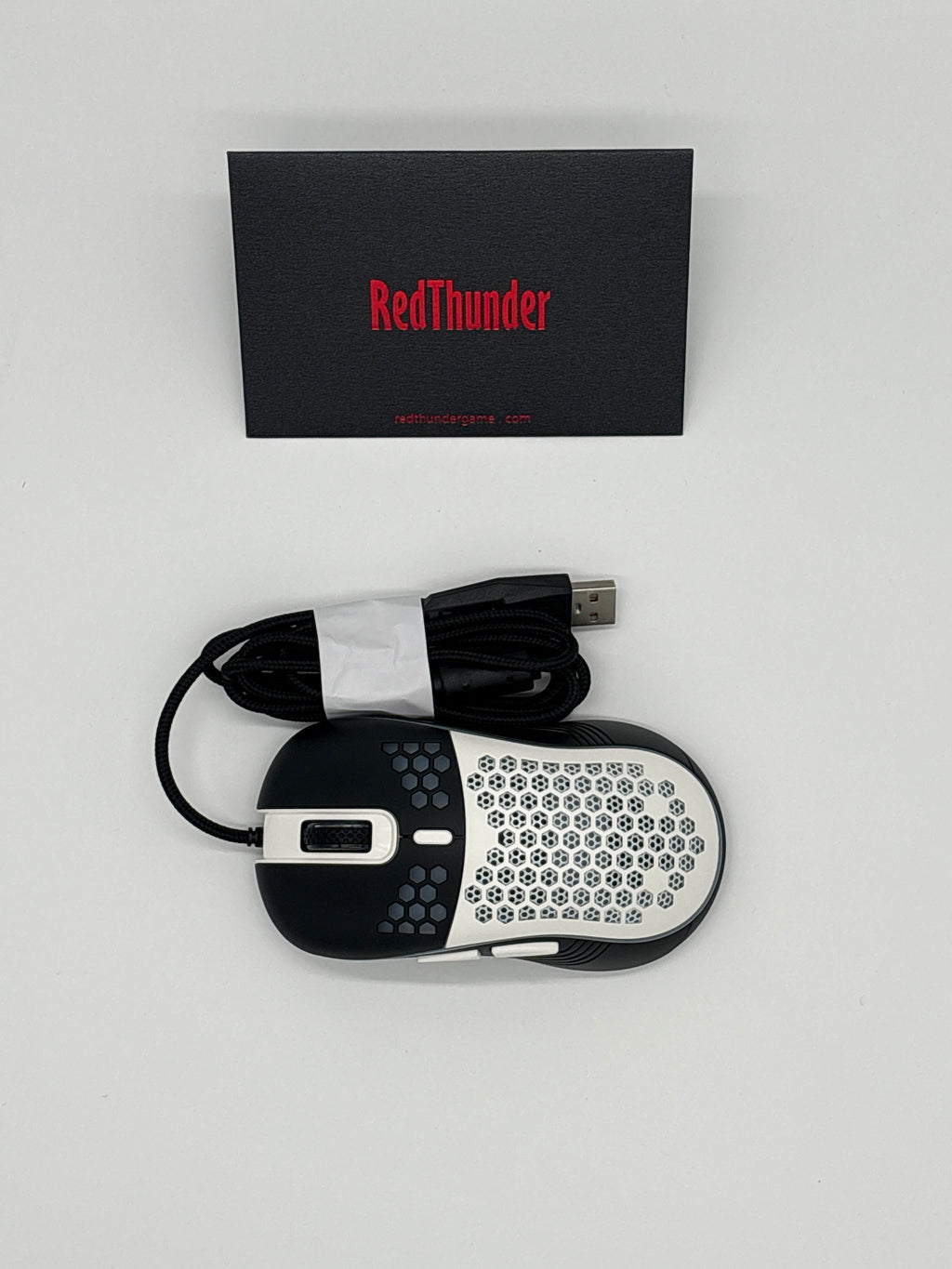 RedThunder Tastatur & Maus Set Schwarz/Weiß – QWERTY DE