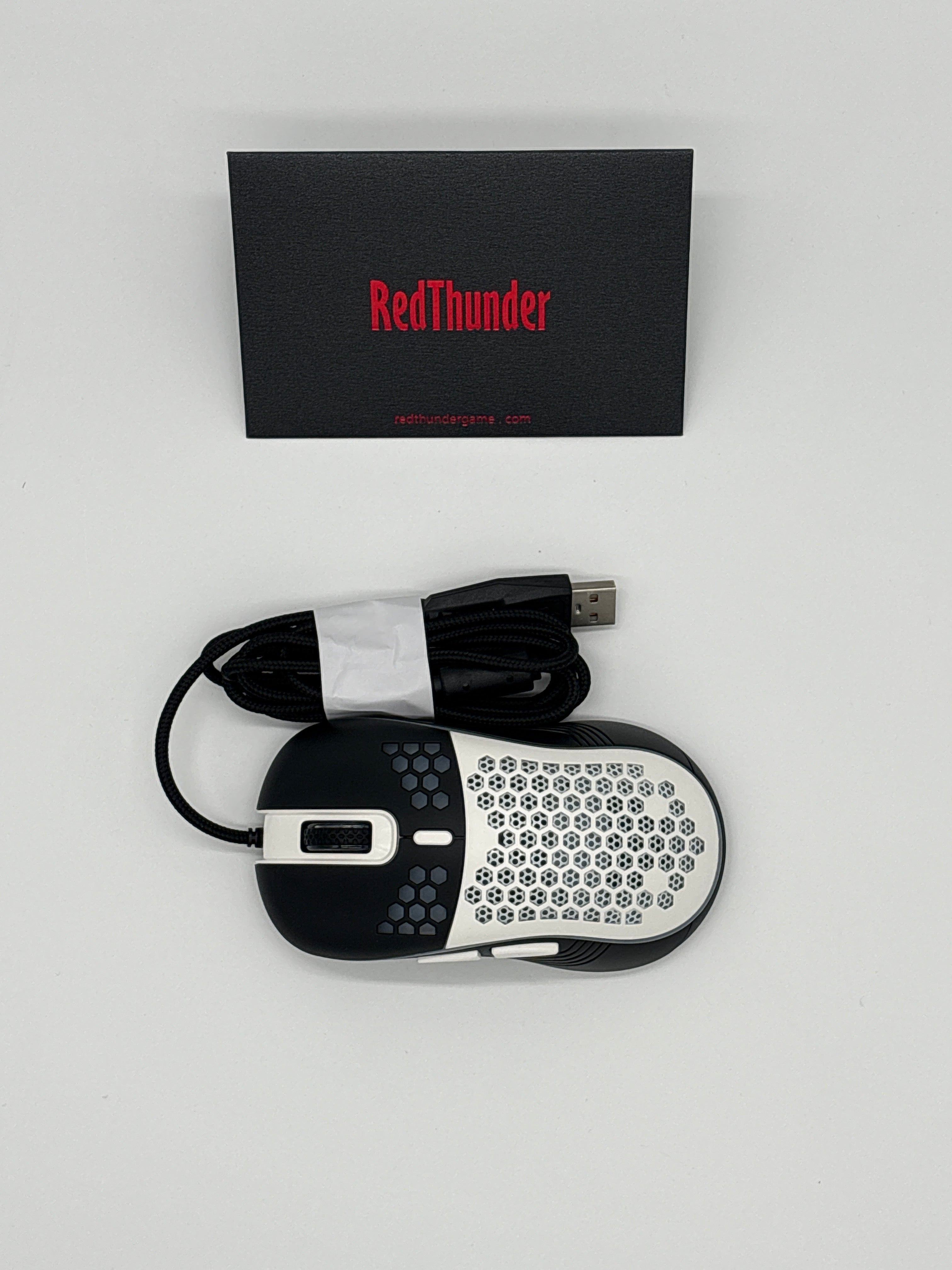 RedThunder Tastatur & Maus Set Schwarz/Weiß – QWERTY DE