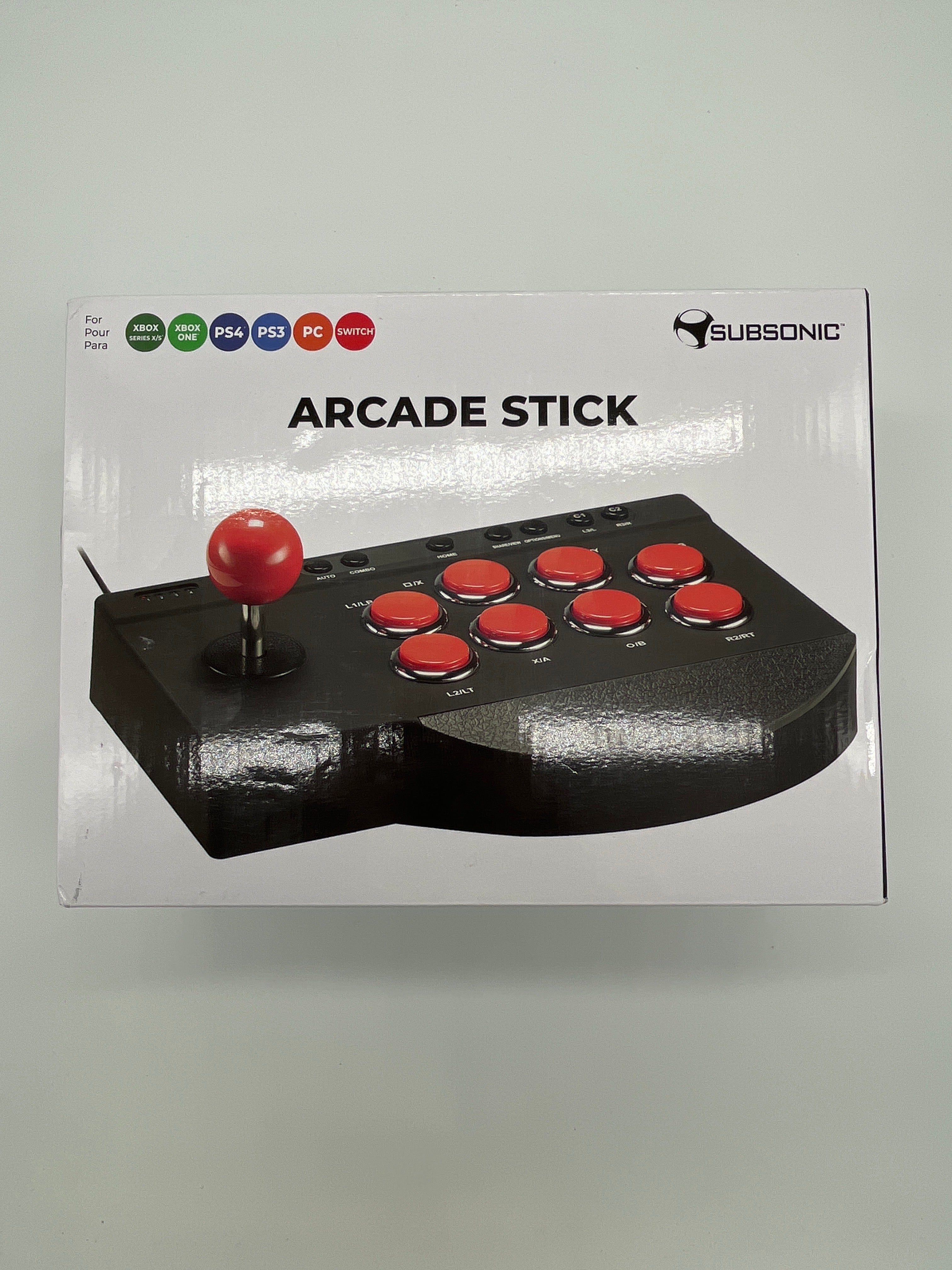 Subsonic Arcade Joystick – PS4, Xbox Series X/S, One, PC, PS3