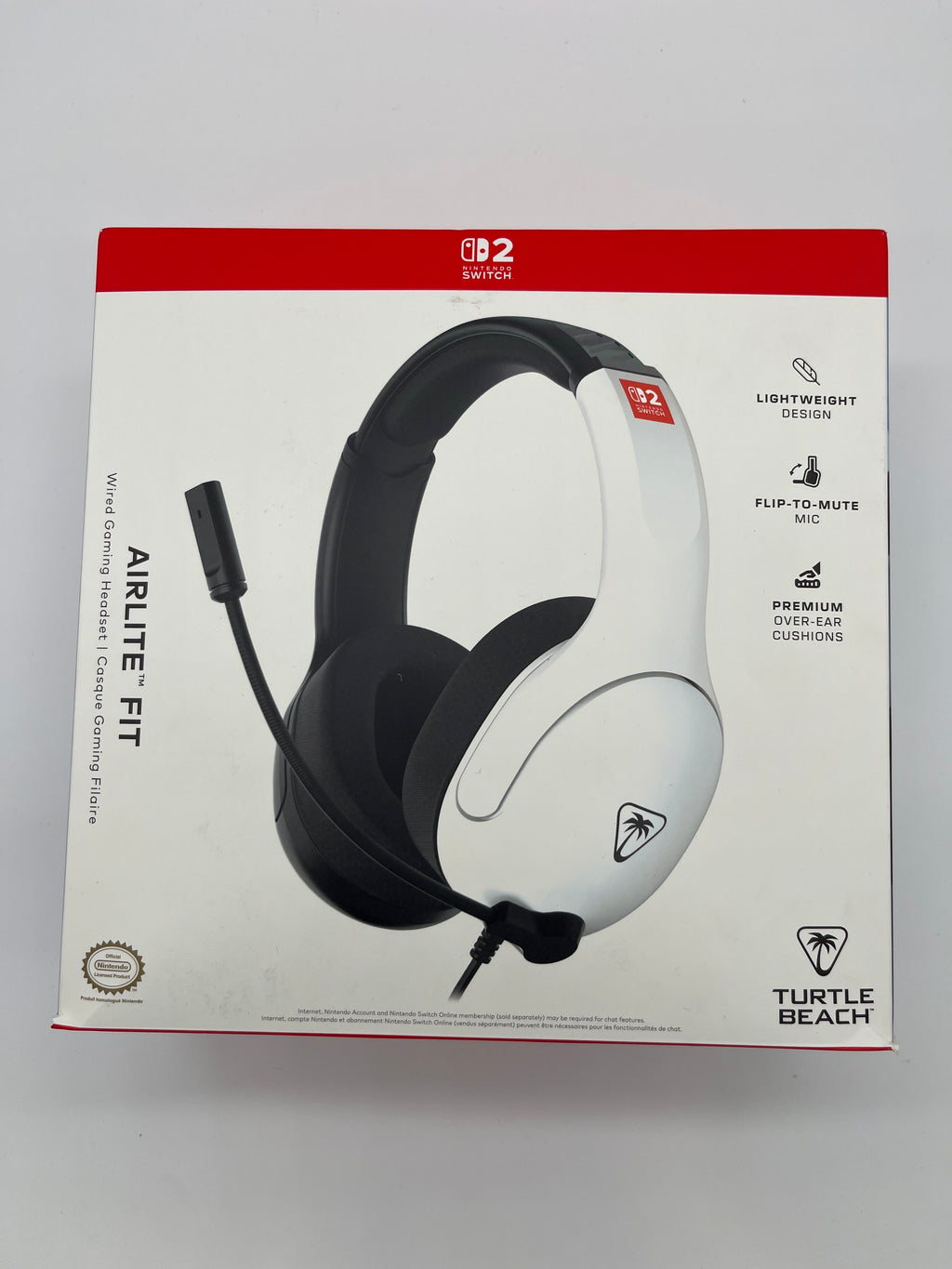 Turtle Beach Airlite Fit Gaming-Headset – Schwarz/Weiß (Nintendo Switch)
