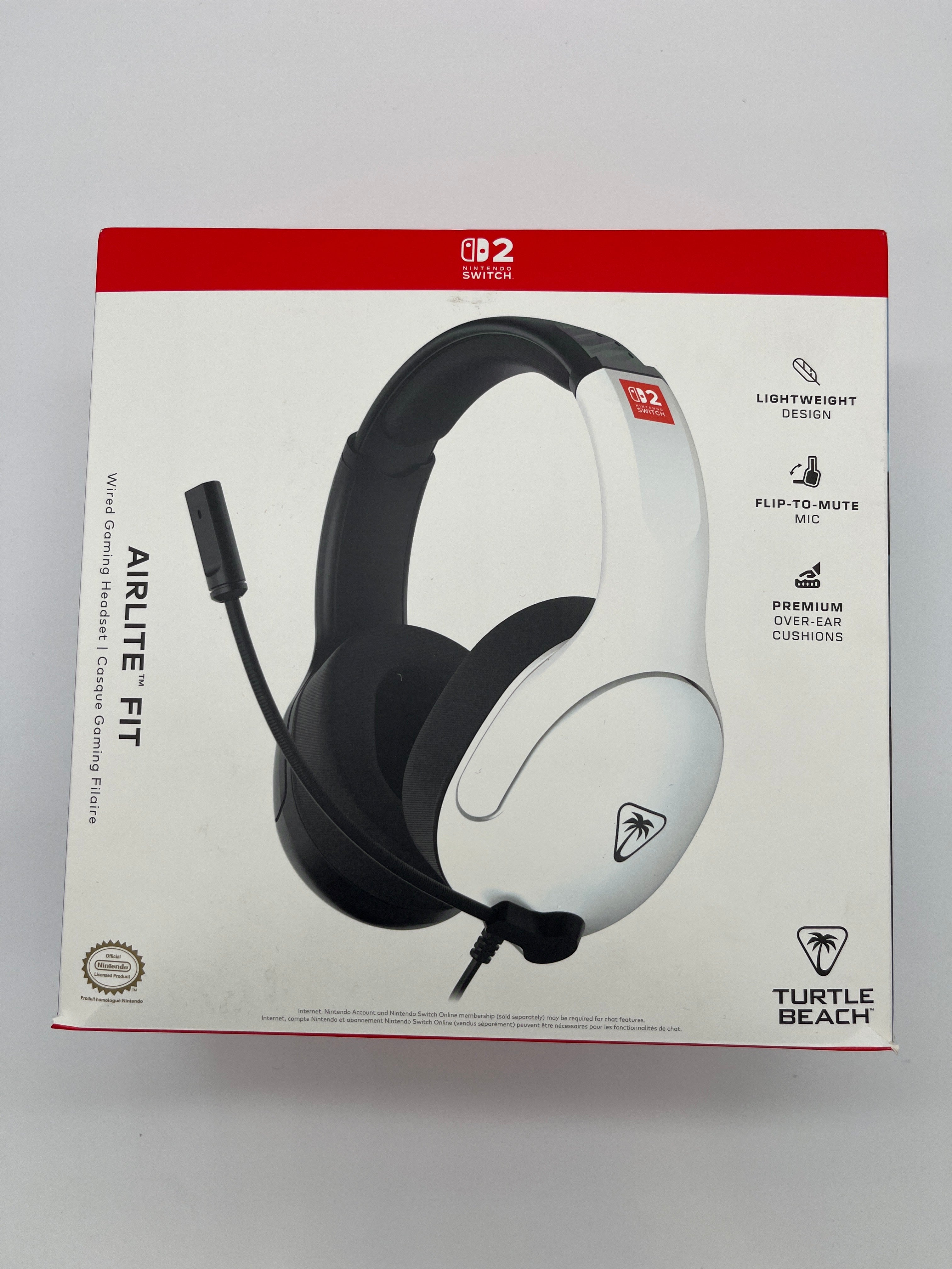 Turtle Beach Airlite Fit Gaming-Headset – Schwarz/Weiß (Nintendo Switch)