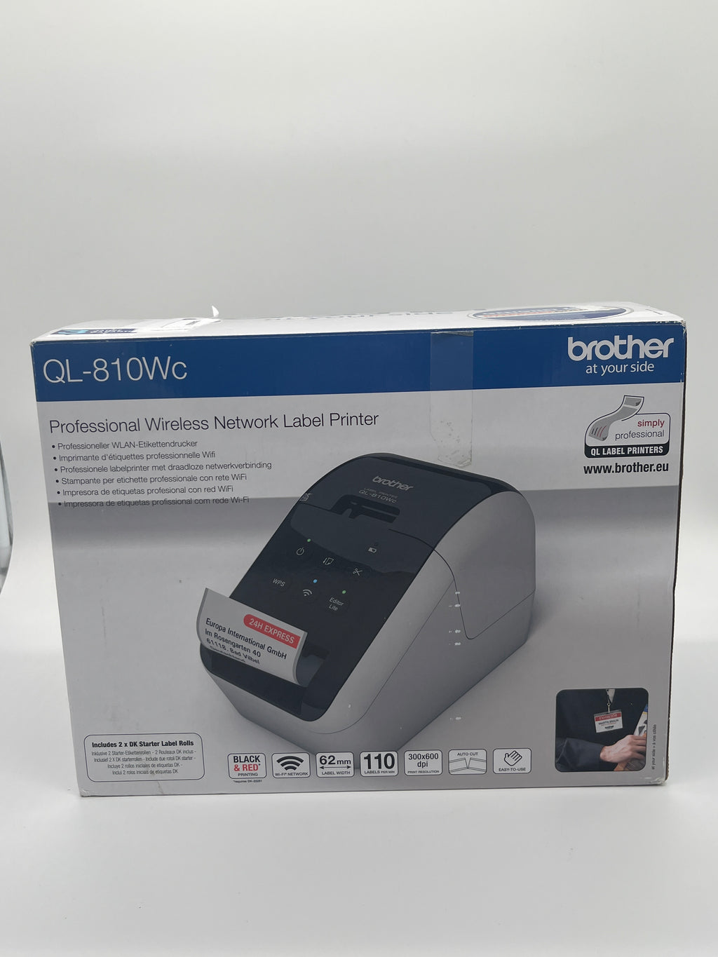 Brother QL-810WC Labeldrucker – Schwarz/Weiß, WLAN