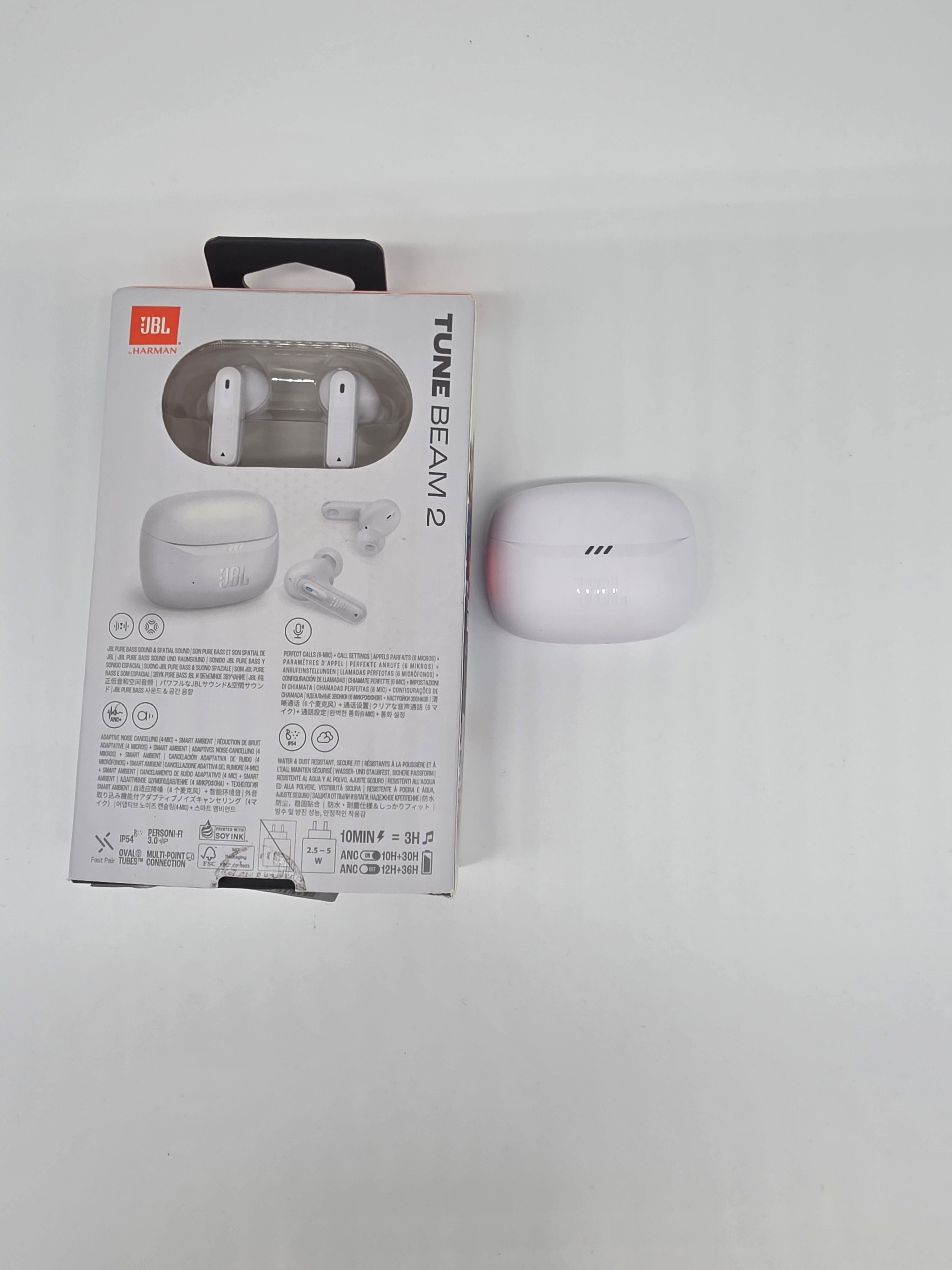 JBL Tune Beam 2 – Kabellose In-Ear-Kopfhörer, Weiß