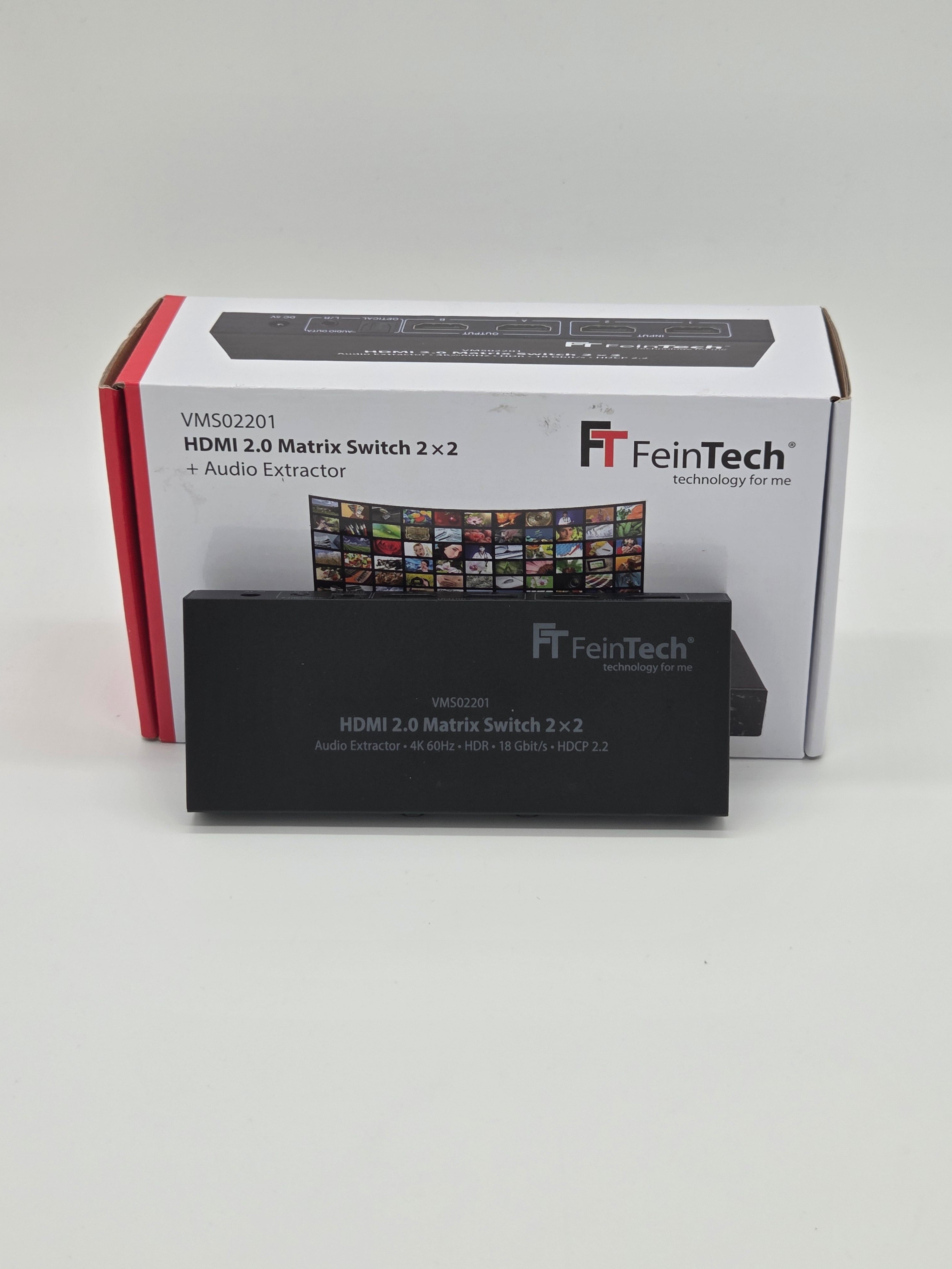 FeinTech VMS02201 HDMI 2.0 Matrix-Switch 2x2 4K HDR