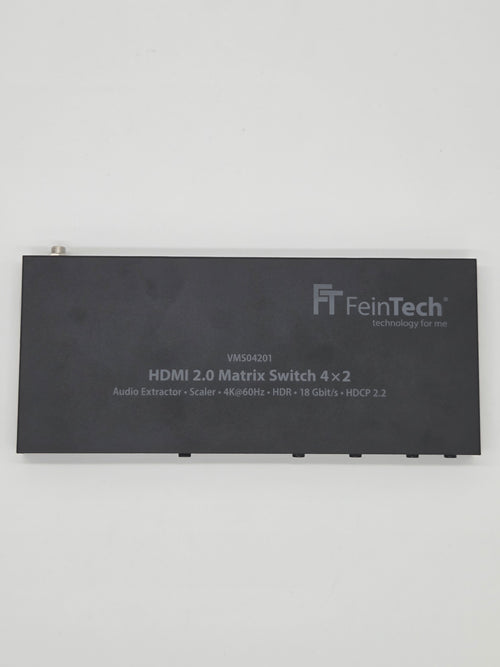 FeinTech VMS04201 HDMI 4x2 Matrix-Switch | 4K 60Hz HDR | Audio-Extraktor