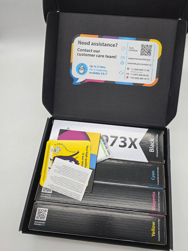 Smart Ink Druckerpatronen kompatibel mit HP 973X – 4er-Multipack (BK/C/M/Y)