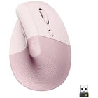 Logitech Lift Vertikale Ergonomische Maus – Kabellos, Leise, Rosa