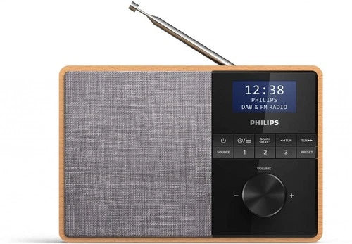Philips R5505/10 – DAB+/UKW Radio mit Bluetooth & Holzgehäuse