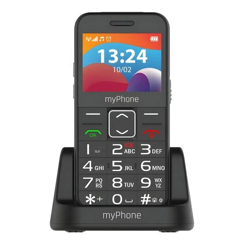 myPhone Halo 3 4G LTE Tastenhandy – Schwarz inkl. Ladestation