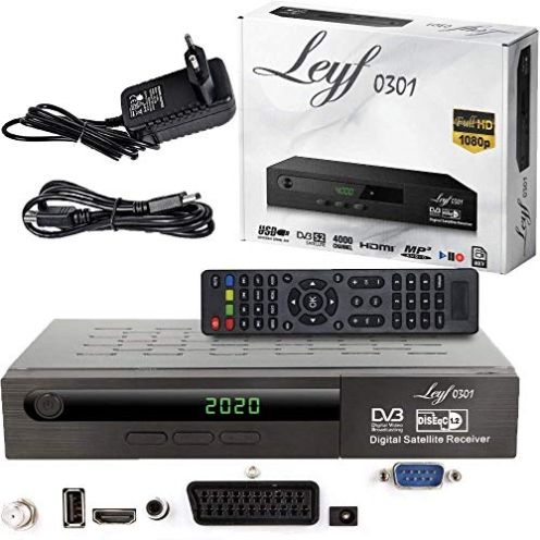 Leyf Satelliten-Receiver Full HD 1080p DVB-S/S2 HDMI SCART 2x USB